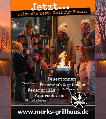 Feuertonnen, Feuerschalen, Tischfeuer, Sturmalternen. Besuche das Marks Grillhaus in Schleswig