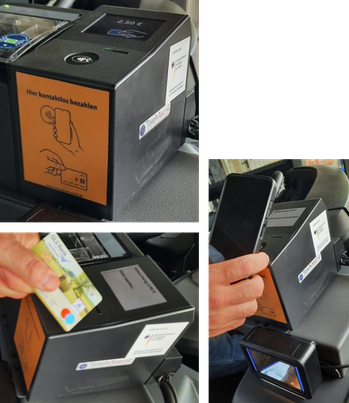 Anwendungsbeispiel für bargeldloses bezahlen mit EC-Karte und Handy