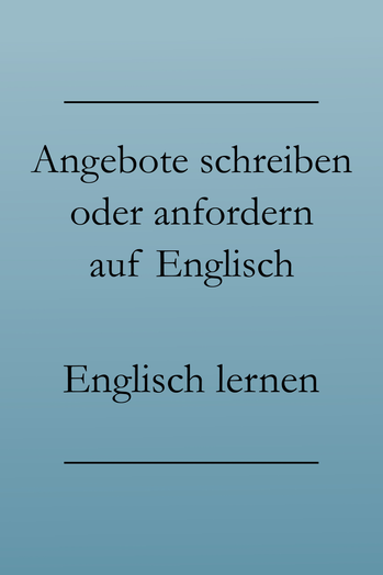 Angebote auf Englisch. Business Englisch lernen