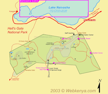 Hell's Gate Rock National Park - Mappa