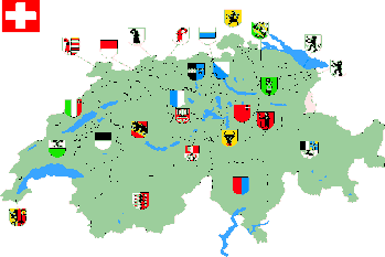 Karte der Schweiz