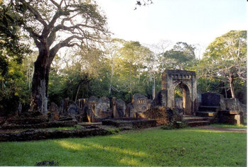 Rovine di Gedi, un esempio di architettura Swahili.