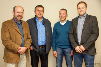 v.l. Willy Rommelspacher, Lothar Luzius, Bernhard Mankel, Dennis Gorski