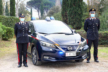 L'administration italienne vient d'acquérir 52 berlines 100% électriques Nissan LEAF, pour la flotte des Carabiniers.