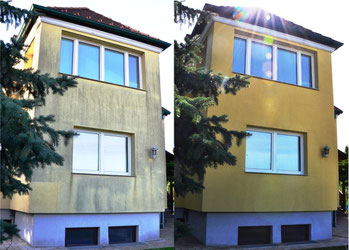 Fassade reinigen ohne Gerüst
