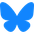 Blueksy Butterfly Logo