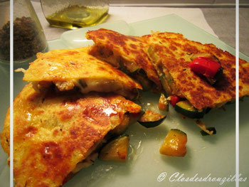 Quésadillas aux légumes grillés