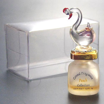 CHICCA - CRISTAL FRAGRANCES : PEACH - BOUCHON EN CRISTAL REPRESENTANT UN CYGNE