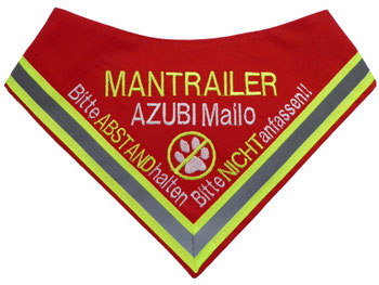 Mantrailer Hundehalstuch, Halstuch, Suchhund, Fährtenhhund, BRH