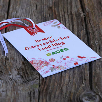 Bester österreichischer Foodblog 2021 Wimpel