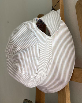 chapeau réversible en toile coton ou lin pour jardiner