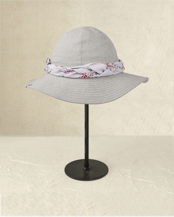 chapeau réversible en toile coton ou lin pour jardiner