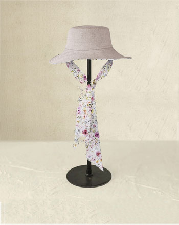chapeau réversible en toile coton ou lin pour jardiner