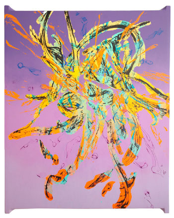 Imprint Painting #40219, 2019, mixed technique on canvas, 100x80 cm