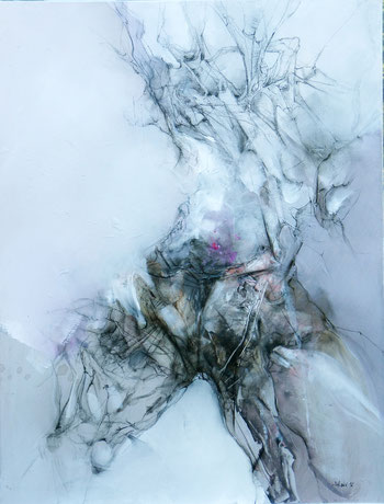 Femme acrylique sur toile Dim 116cm x 89cm