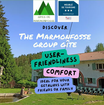 Discover The Marmonfosse group cottage User-friendliness Comfort Ideal for your getaways with friends or family in Vosges