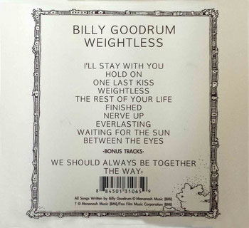 CD : Back cover