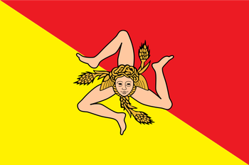 The flag of Sicily