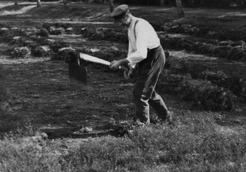 Abstechen von Plaggen (Foto: Erich Everding)