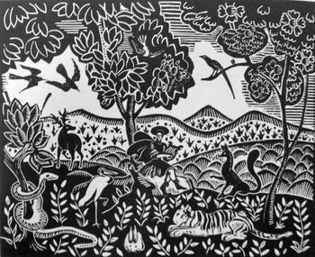 Woodcut by Morin-Jean