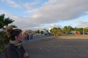 Exploring the road that lead to the Plateau from Achada de Santo António in Praia, Santiago