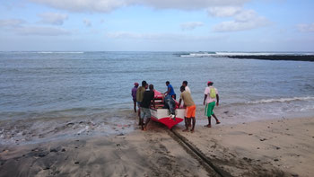 Launching the boat