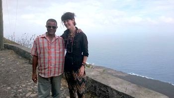 Mia with Jose,our taxi driver