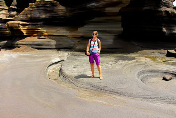 Lia amongst the rock formations of Carbeirinho