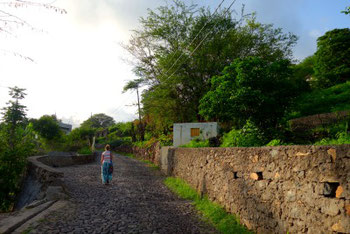 Lia enjoys a hike in the Vila