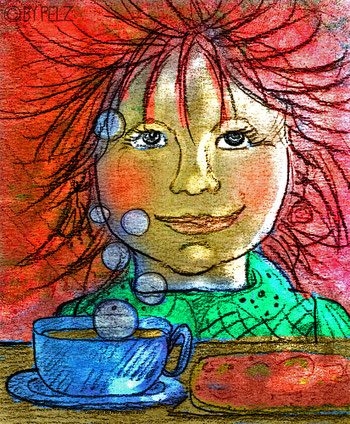 Exponat: Pimpernelle Zwiebelhaut - Größe: 16,5 x 20 cm - Art: Aquarell & Bleistift - © by Emil Pelz / 14. November 2025