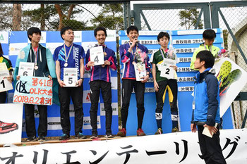 オリエンテーリング全日本選手権(ロングディスタンス)にて表彰式