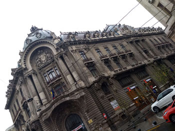 Beautiful architecture in old town Bucharest