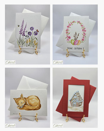 Grußkarten gemalt by Daninas-Kunst-Werkstatt