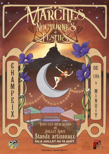 affiche du marché nocturne de Champeix