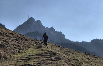 Im Hintergrund der Wendelstein