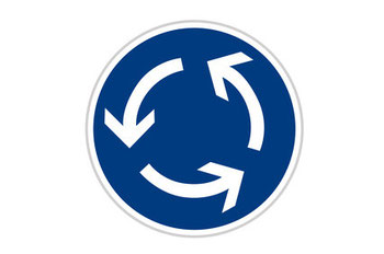 Verkehrschild: Kreisverkehr