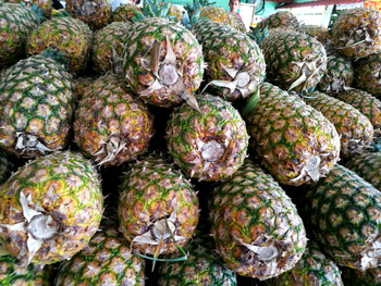 a big mountain of Pineapples