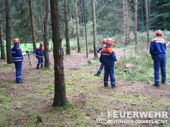 "Waldbrandeinsatz" bei der 24 Stundenübung 2005 am Turnerheim