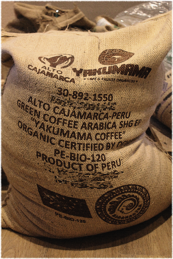 Kaffeesack Peru YAKUMAMA