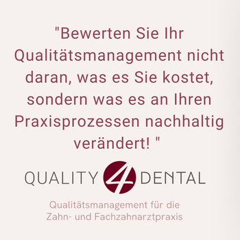 Prozessoptimierung Zahnarztpraxis QM Qualitätsmanagement