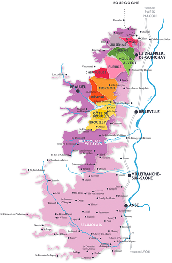carte-vignoble-Beaujolais-France