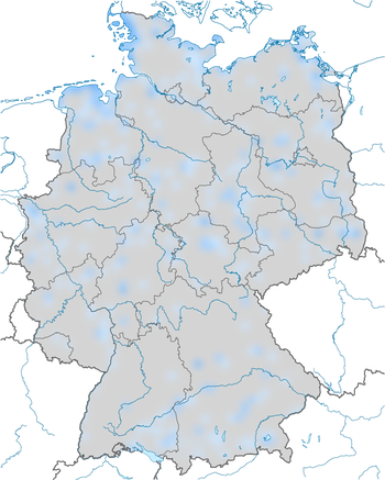 Karte zur Verbreitung des Knutt in Deutschland.