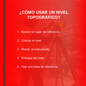 como se usa utiliza opera manual tutorial de nivel topografico