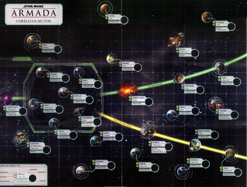 Die Karte von Konflikt um Corellia