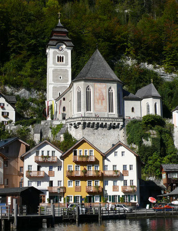 Landungsplatz, Hallstatt, geographische Merkmale, historische Merkmale, Schiffsverkehr, Hallstättersee, Kirchental, urbane Entwicklung, Welterbe