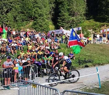 Till Drobisch bei der UCI Mountainbike Weltmeisterschaft