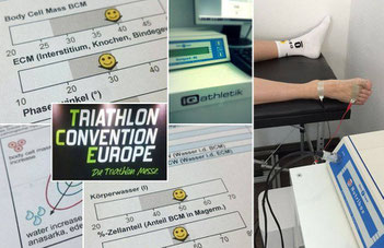 Bioelektrische Impedanzanalyse (BIA) auf der Triathlon Convention Europe