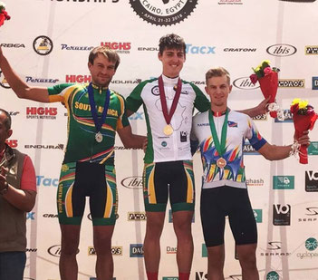 Till Drobisch gewinnt die Bronze-Medaille bei den afrikanischen Continental MTB-Meisterschaften 