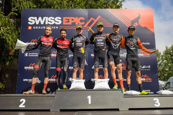 Das von iQ athletik unterstützte Mountainbike Team Texpa-Simplon gewinnt die Bronze-Medaille beim Swiss Epic (Foto: Texpa Simplon)