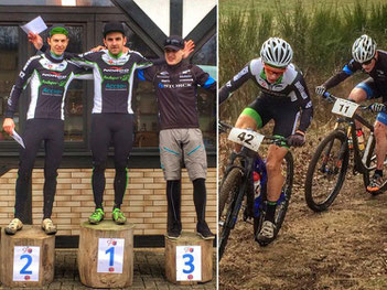 Gerrit Rosenkranz, Till Drobisch, Marcel Lehrian beim Bulls MTB Cup in Büchel